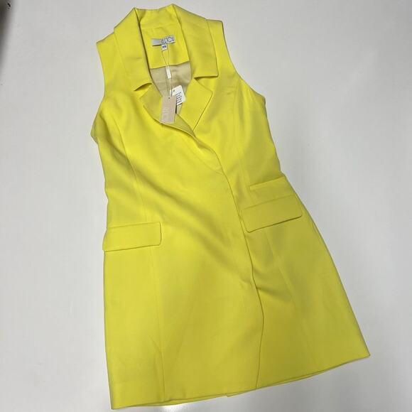 Fletch Olivia Sleeveless Blazer Dress in Yellow - Picture 2 of 6